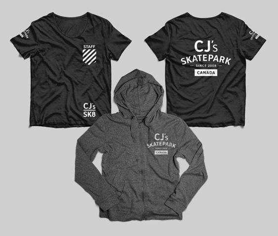 CJ's Skatepark apparel design by Filip Jansky