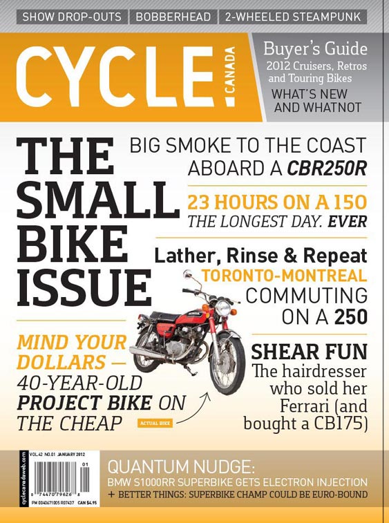 Cycle Canada magazine cover - January 2012 issue design by Filip Jansky