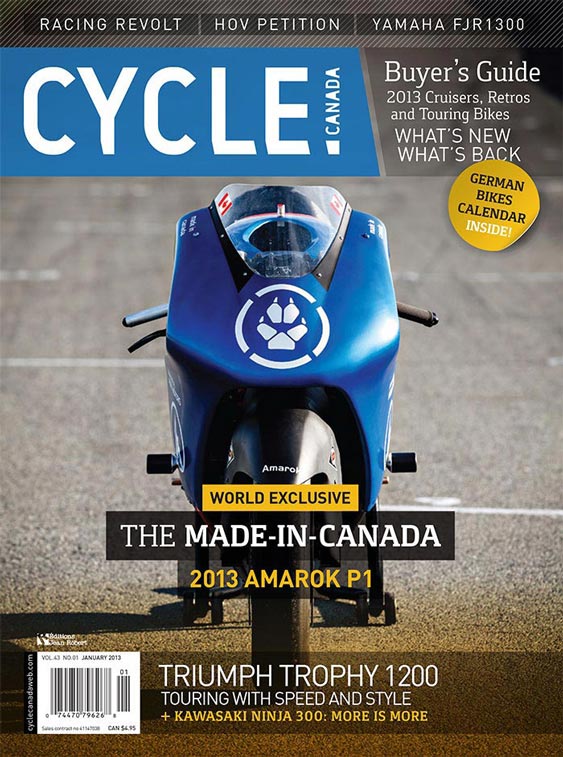 Cycle Canada magazine cover - January 2013 issue design by Filip Jansky