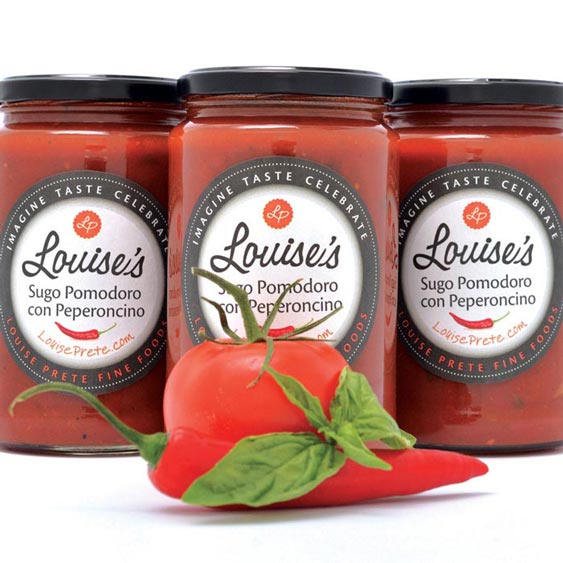 Louise Prete Fine Foods - Louise's pasta sauce packaging design by Filip Jansky