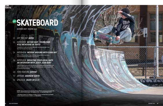 SBC Skateboard 18.1 magazine editorial design by Filip Jansky