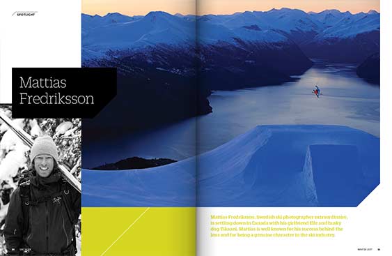 SBC Skier 16.1 magazine editorial design by Filip Jansky
