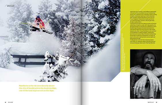 SBC Skier 16.1 magazine editorial design by Filip Jansky