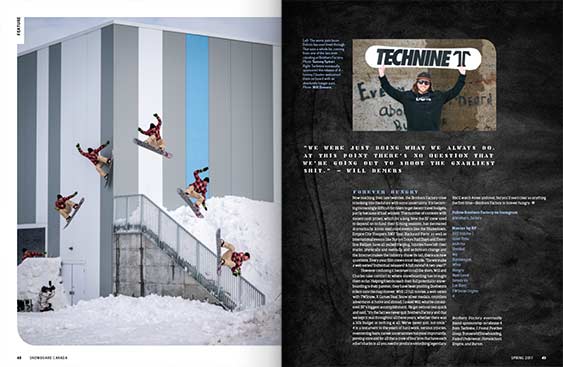 Snowboard Canada 24.2 magazine editorial design by Filip Jansky