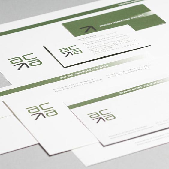 Association of Canadian Advertisers (ACA) Stationery Package design by Filip Jansky