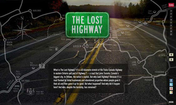 The Lost Highway - Documentary Film Website design by Filip Jansky